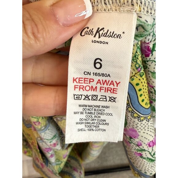 Cath Kidston London Sweet Pea Striped Soft Waisted Dress - Size 2 - Picture 11 of 12